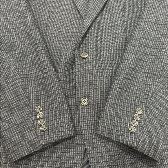 Chaps 100% Wool Black Two Button Sports‎ Coat/Blazer Size 42R - Picture 3 of 7